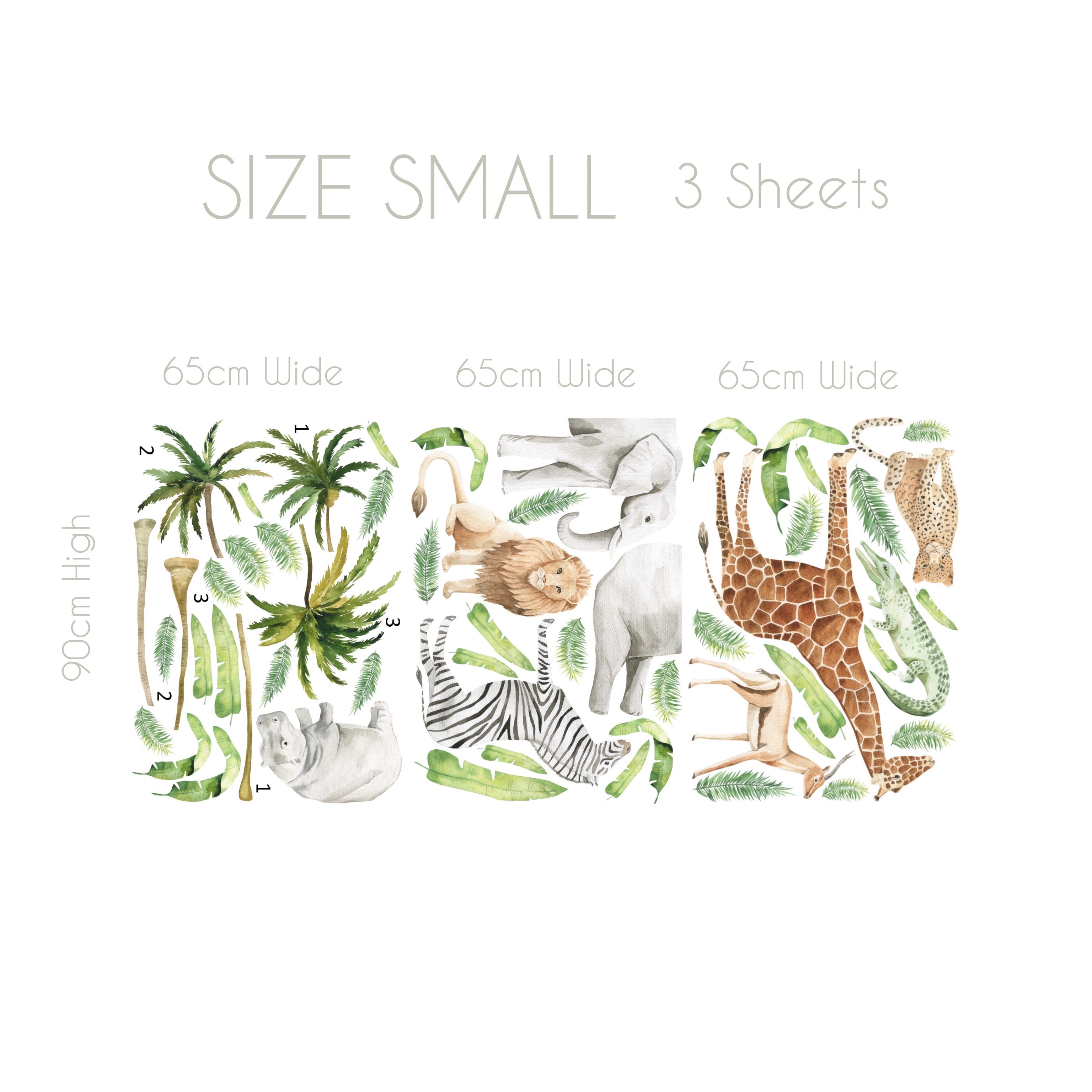 Decals - Bundle Pack Into The Wild Watercolour Safari
