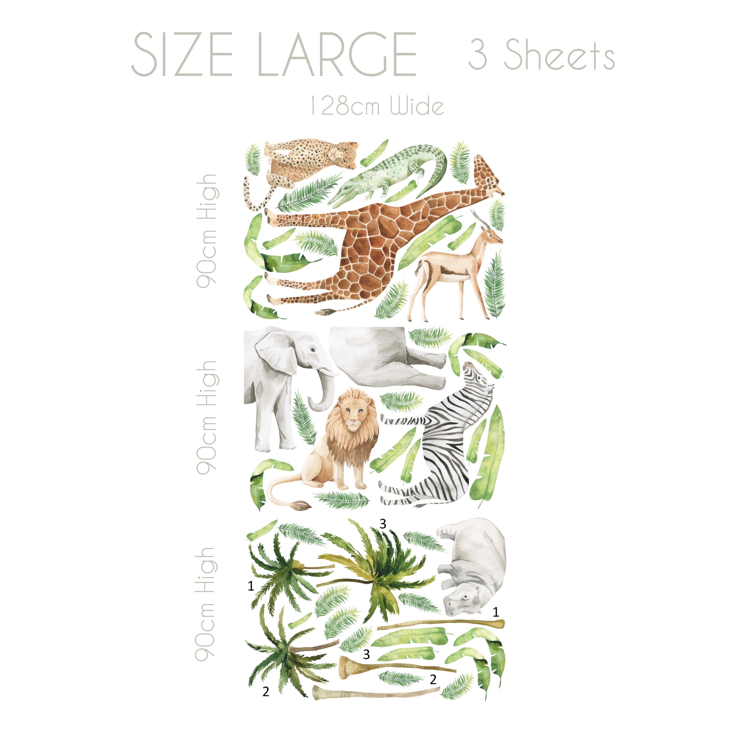 Decals - Bundle Pack Into The Wild Watercolour Safari