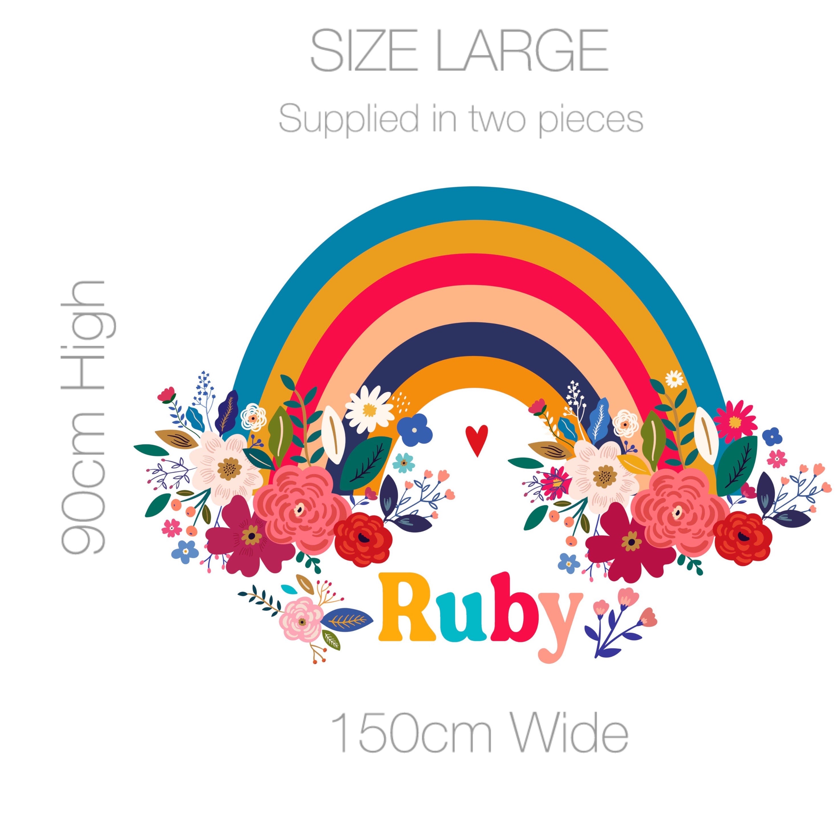 Decals Rainbow Blossom - Personalised
