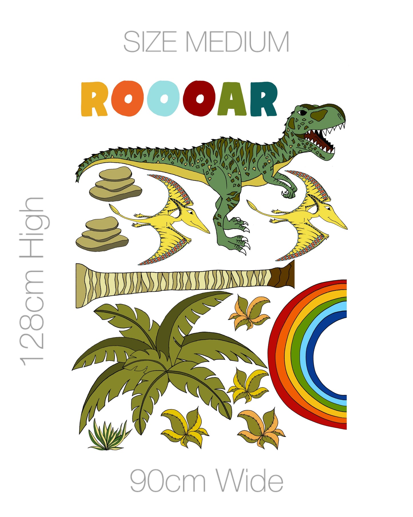 Decal Jungle Giganotosaurus Roar Rainbow Pack