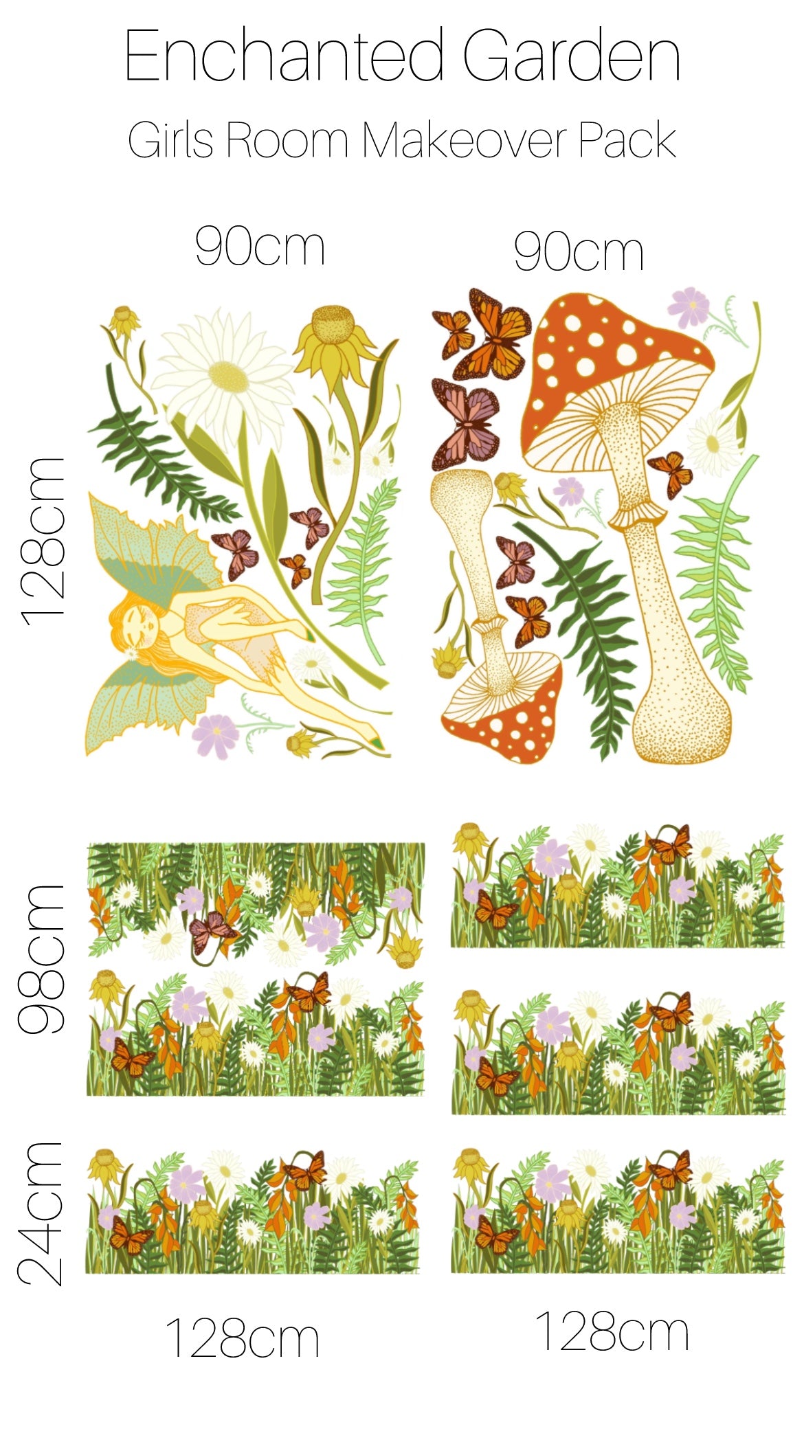 Decals Enchanted Garden Bedroom Makeover Pack
