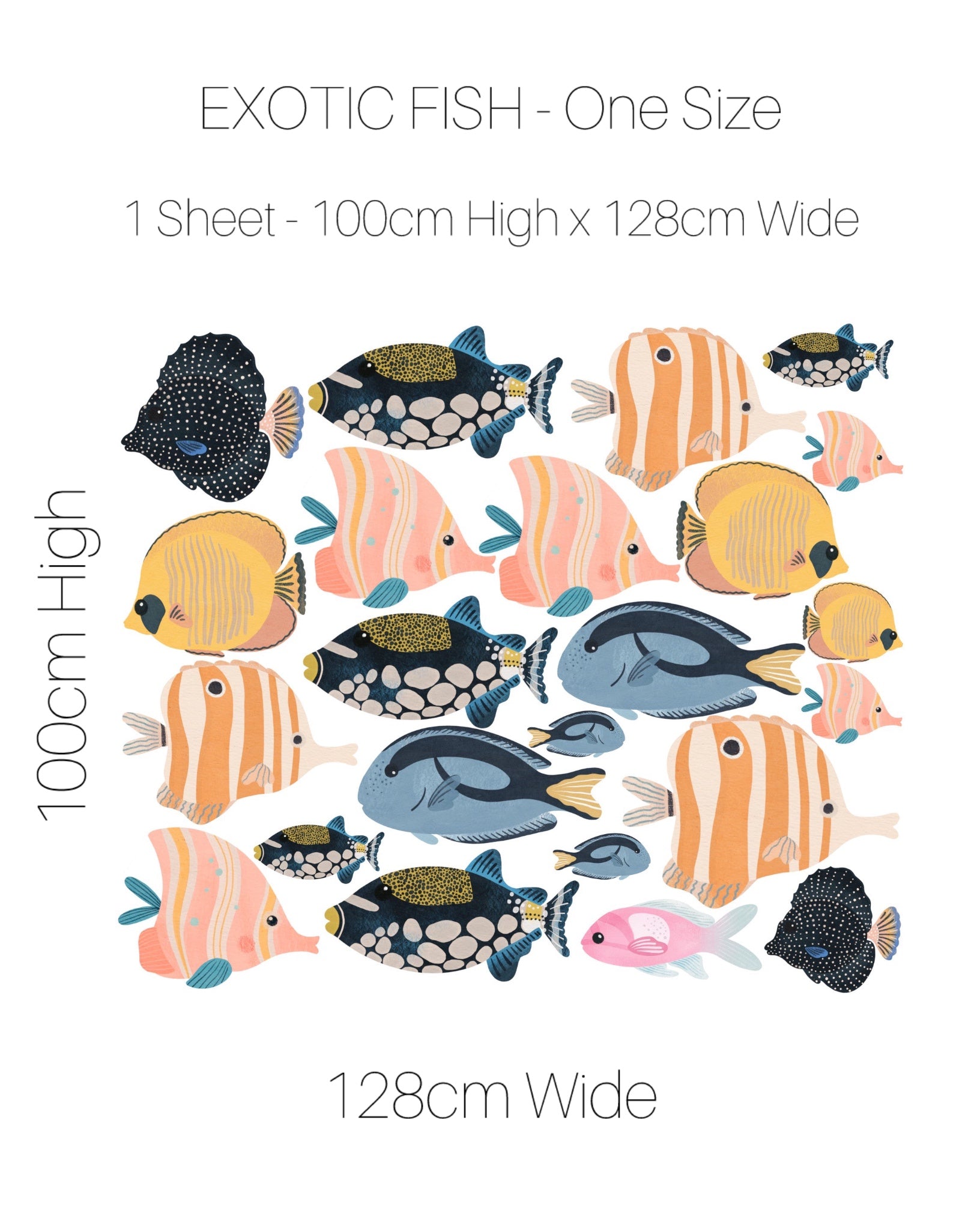 Decals Deep Sea Exotic Fish.