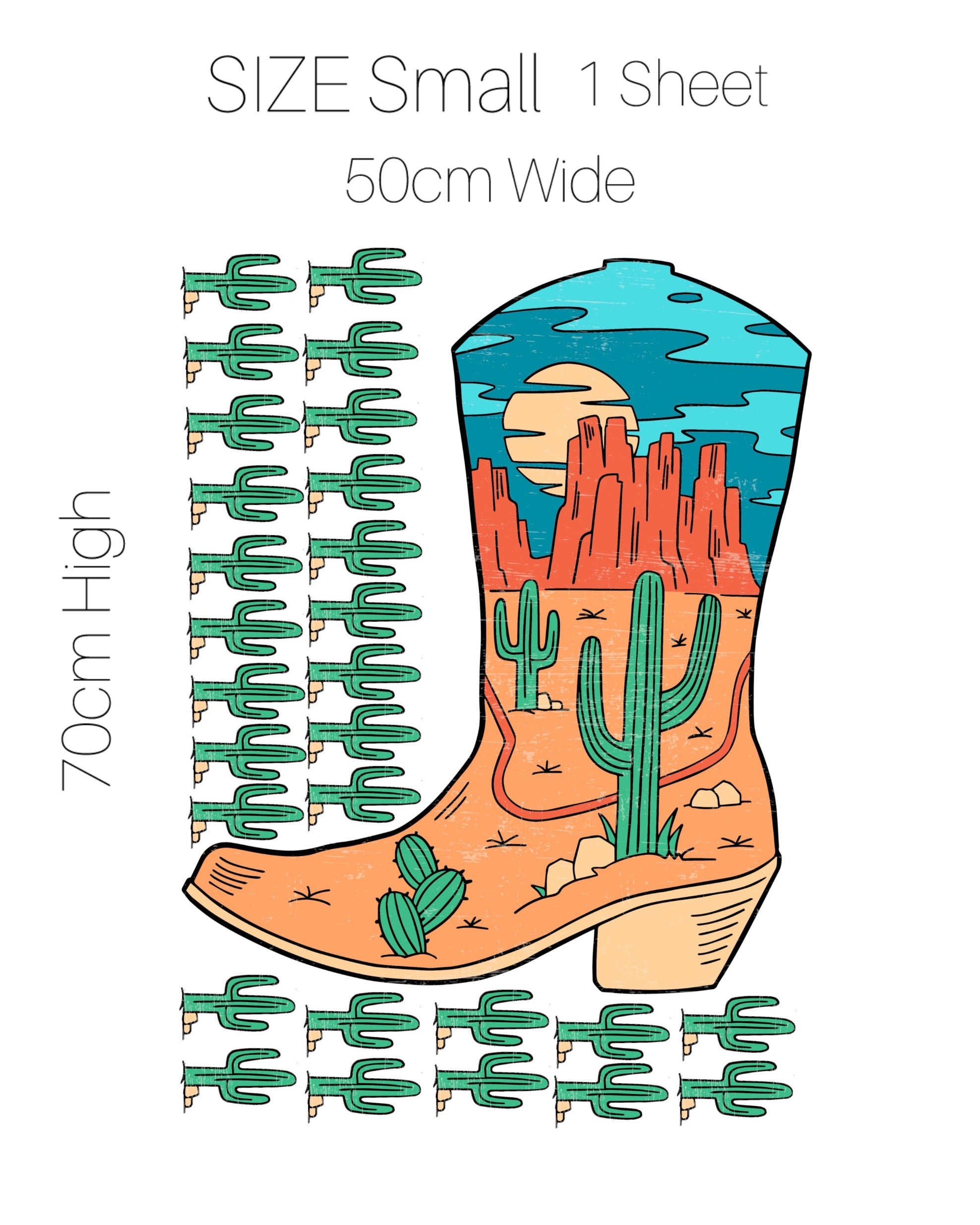 Decals - Western Collection Super Sized Cowboy Boot