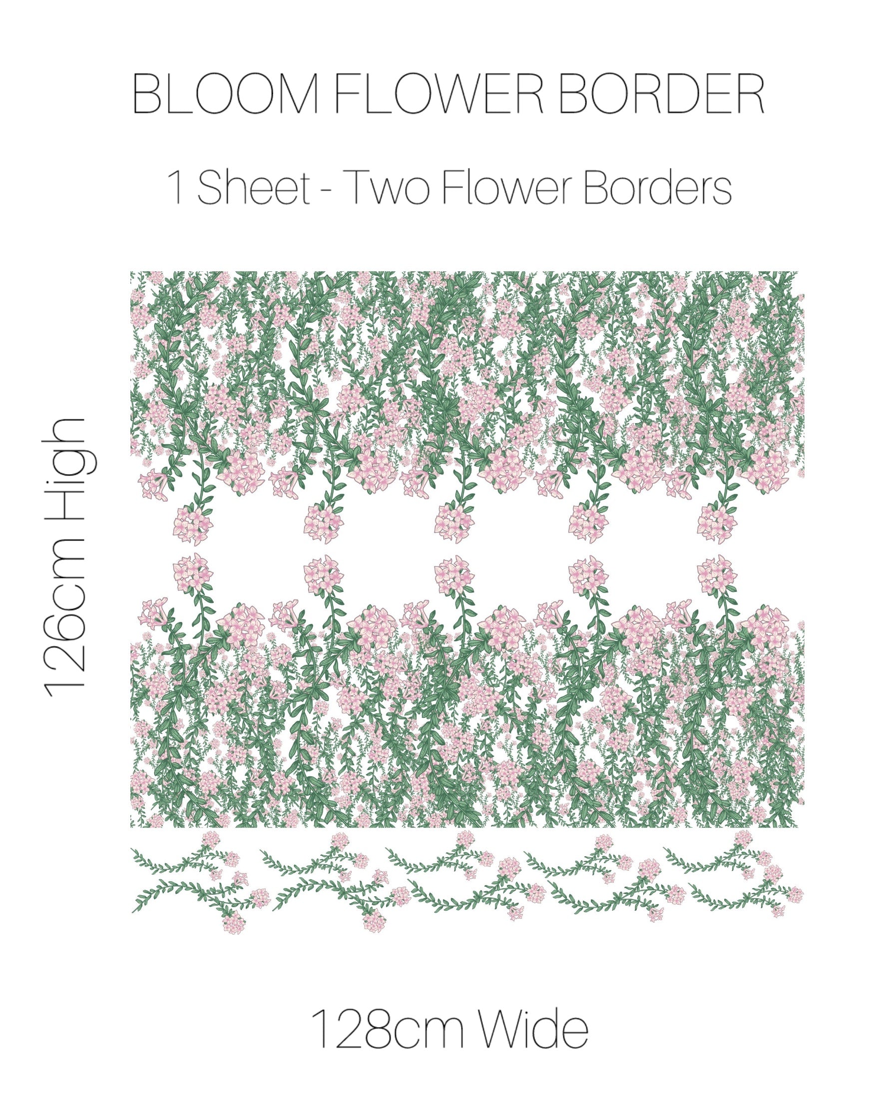 Decals Bloom Flower Border