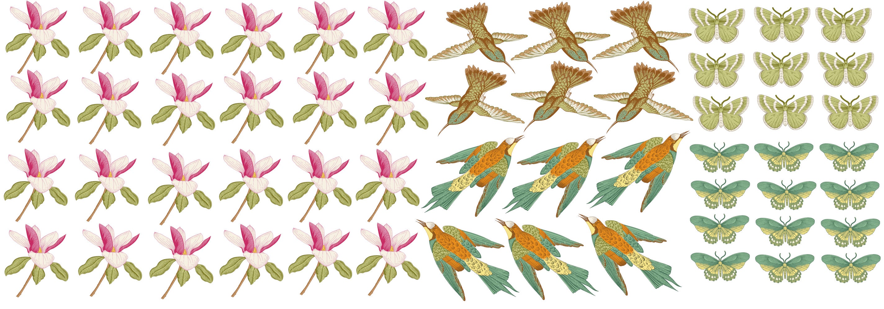 Decals Bloom - Flowers Birds & Butterflies