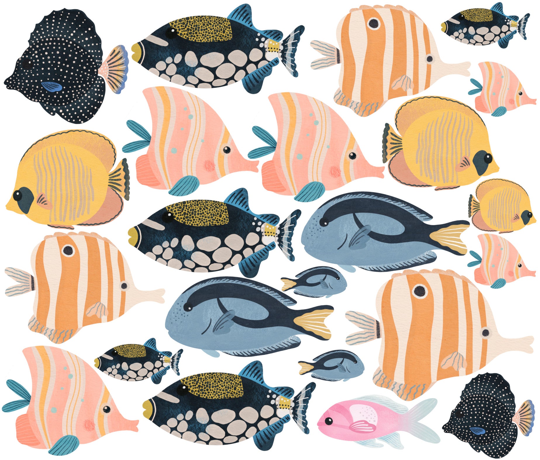 Decals Deep Sea Exotic Fish.