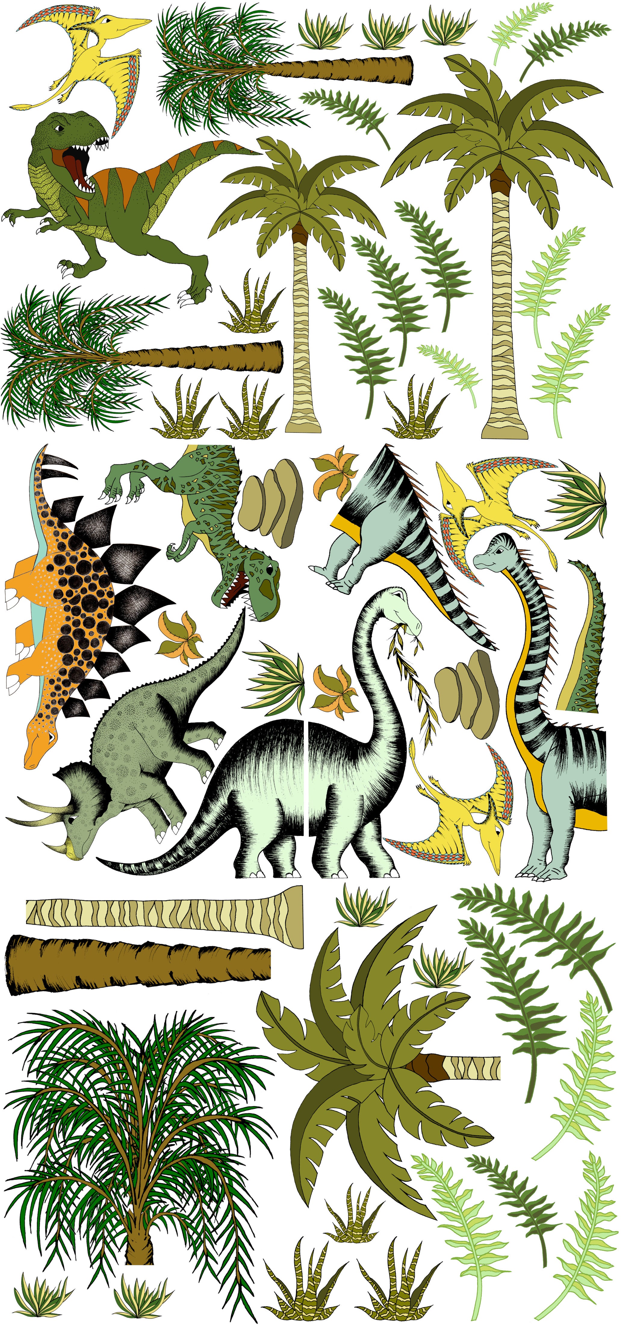 Decals - Bundle Pack Dinosaurs In The Jungle