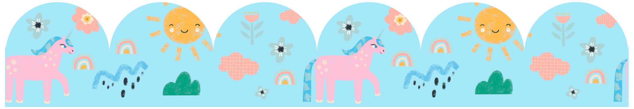 Decals Hello Pretty! Patterned Scalloped Border Decals
