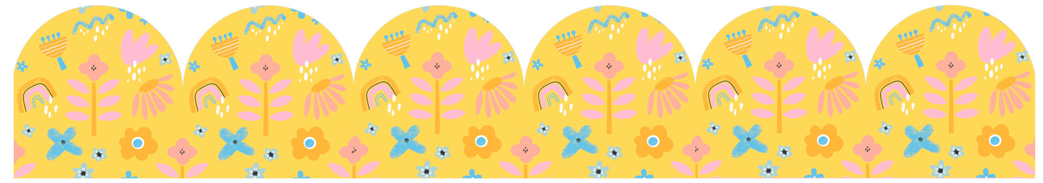 Decals Hello Pretty! Patterned Scalloped Border Decals