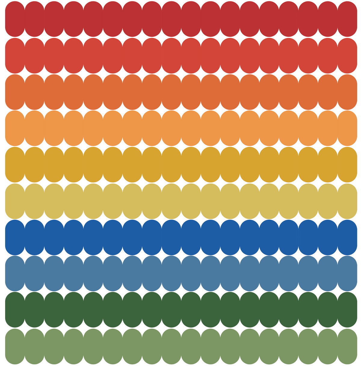 Decals Vintage Rainbow Scallops Bulk Pack