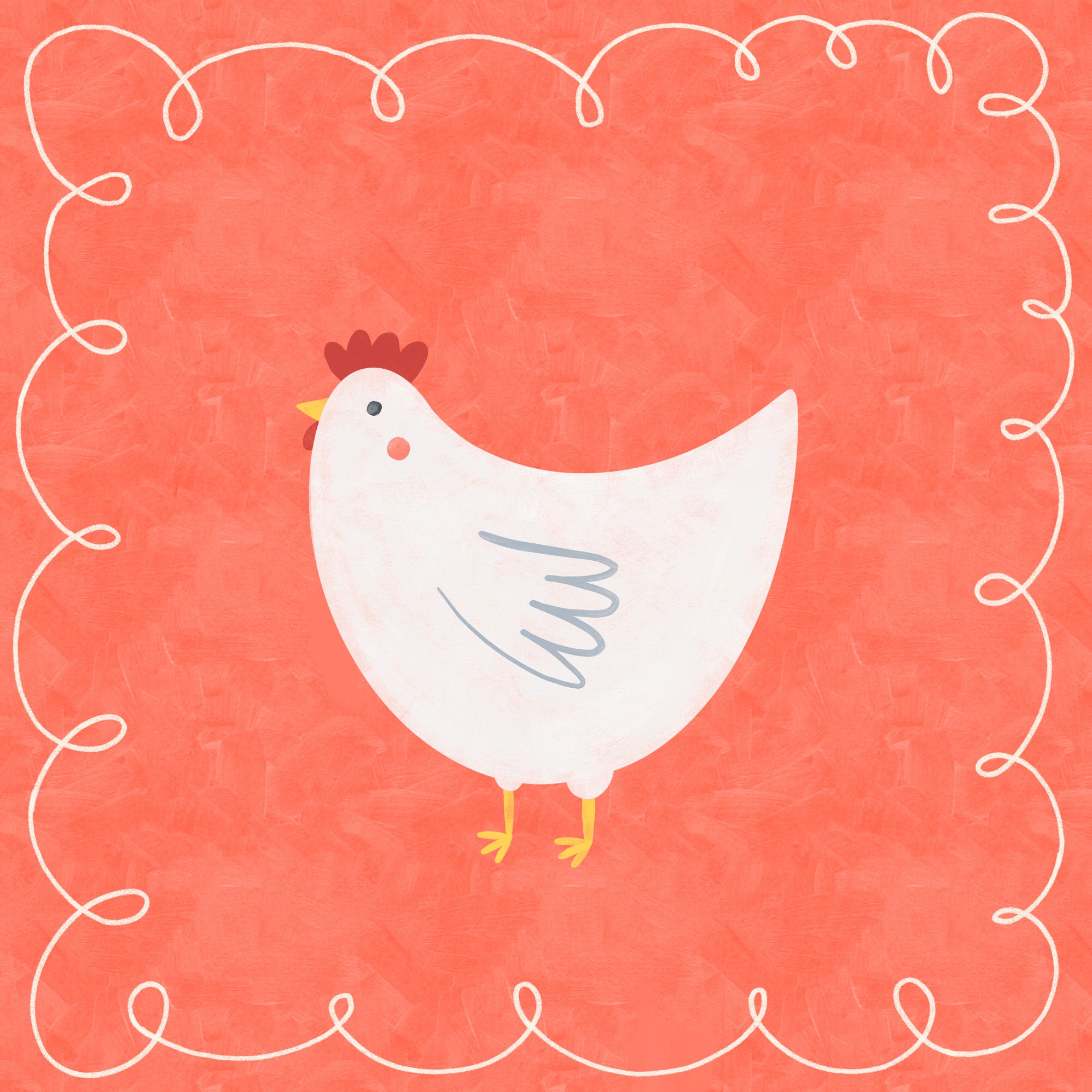 Print - Chicken - Square Print
