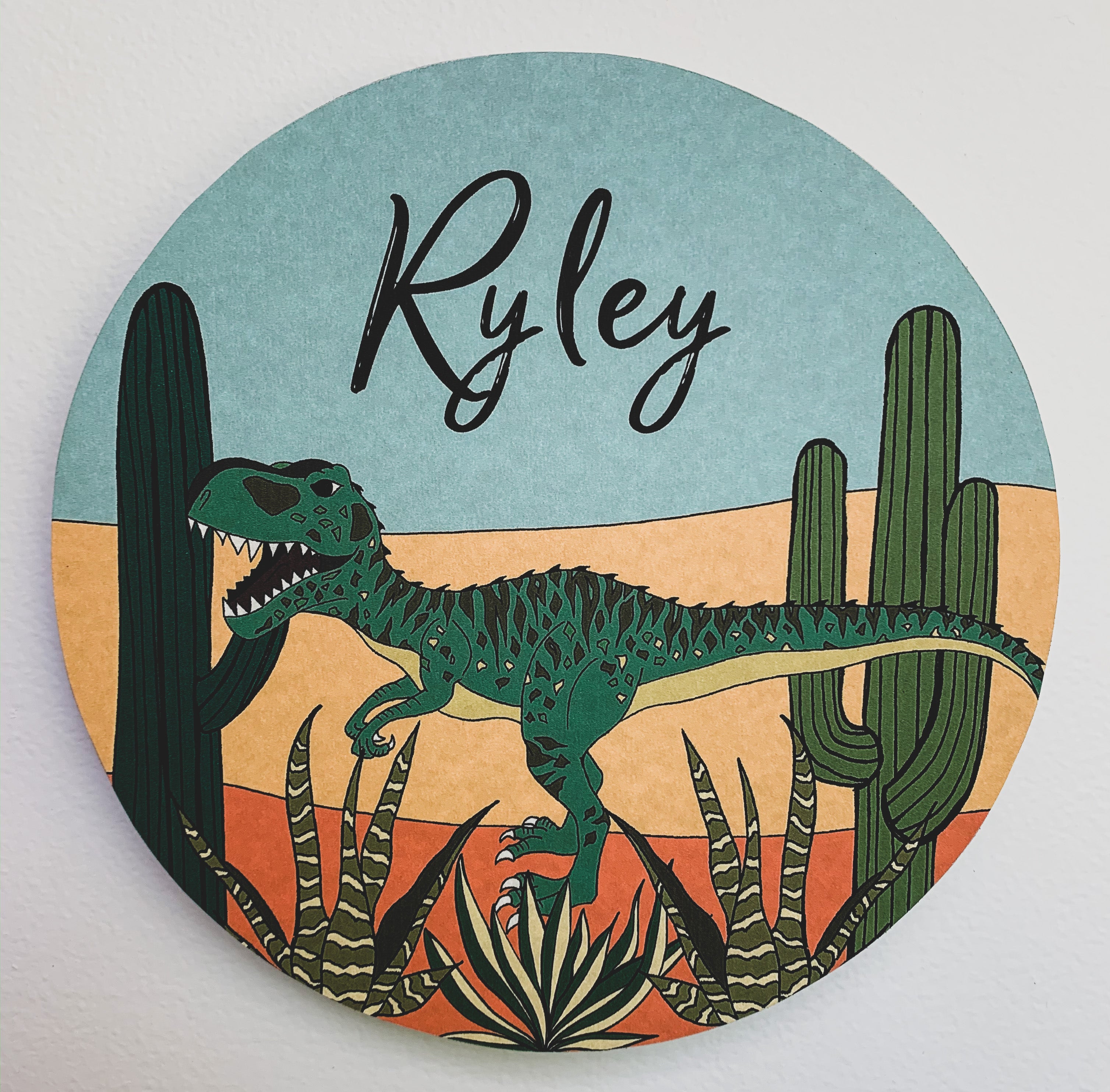 Personalised Wooden Dinosaur Plaque - Giganotosaurus