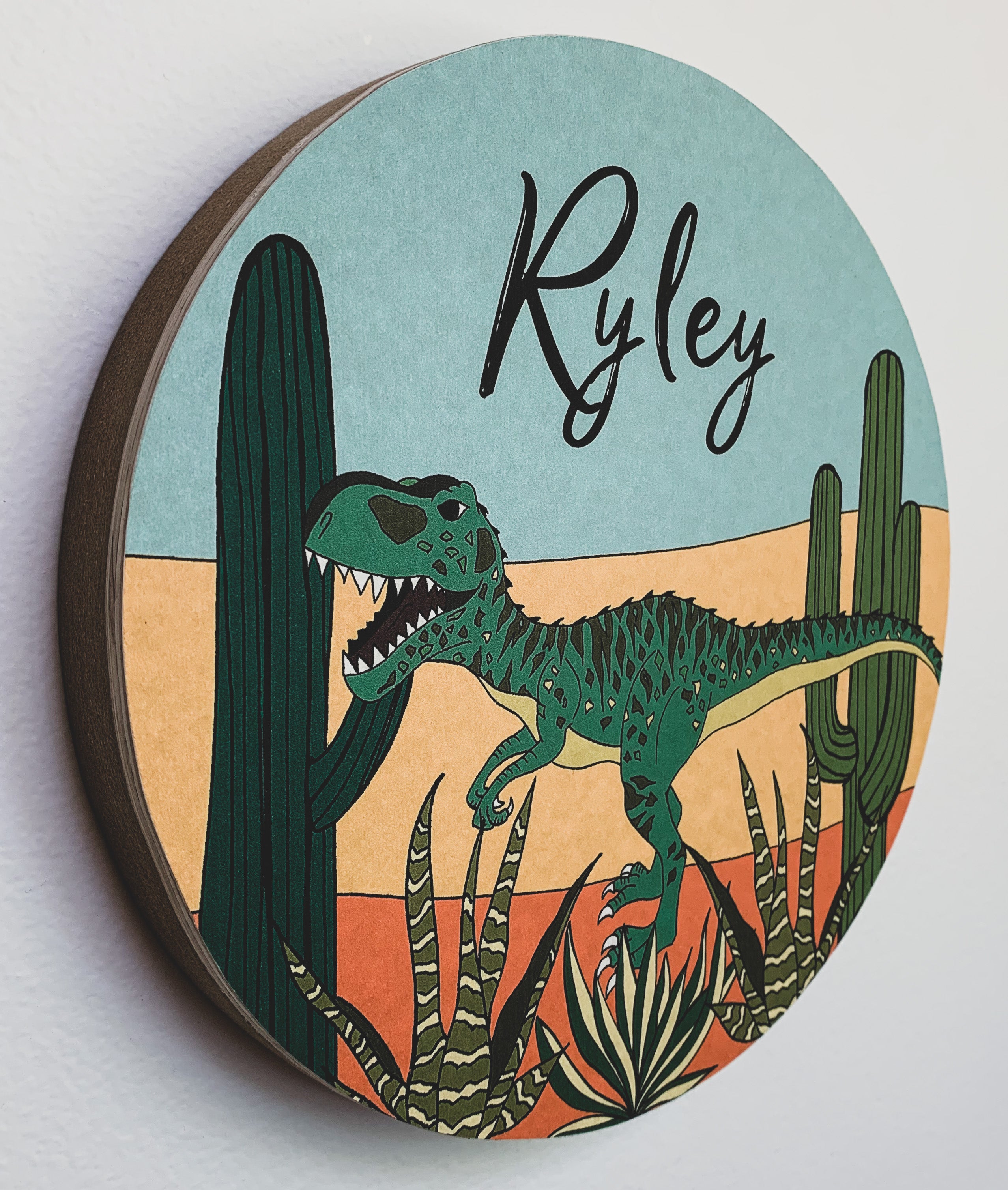 Personalised Wooden Dinosaur Plaque - Giganotosaurus