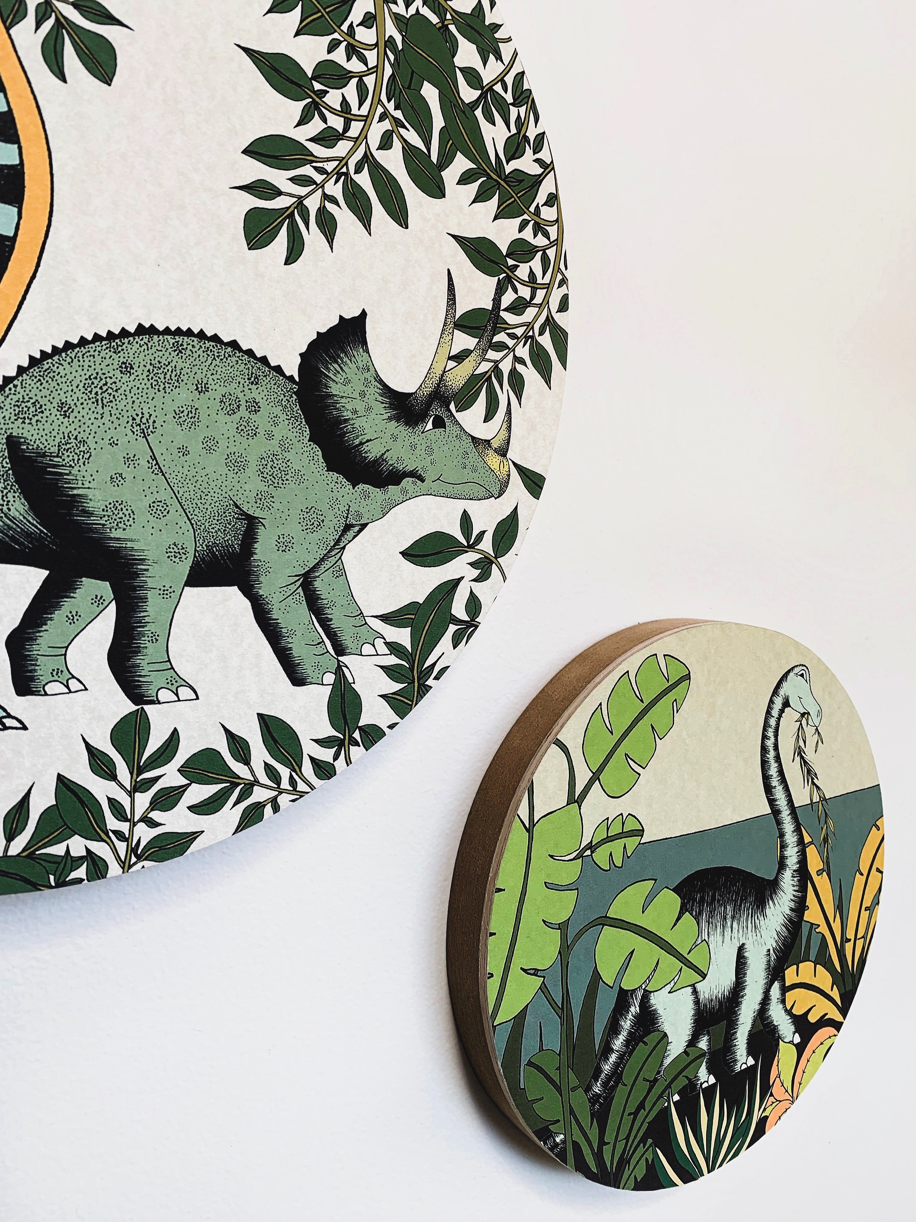 Wooden Dinosaur Plaque - In The Jungle Brontosaurus