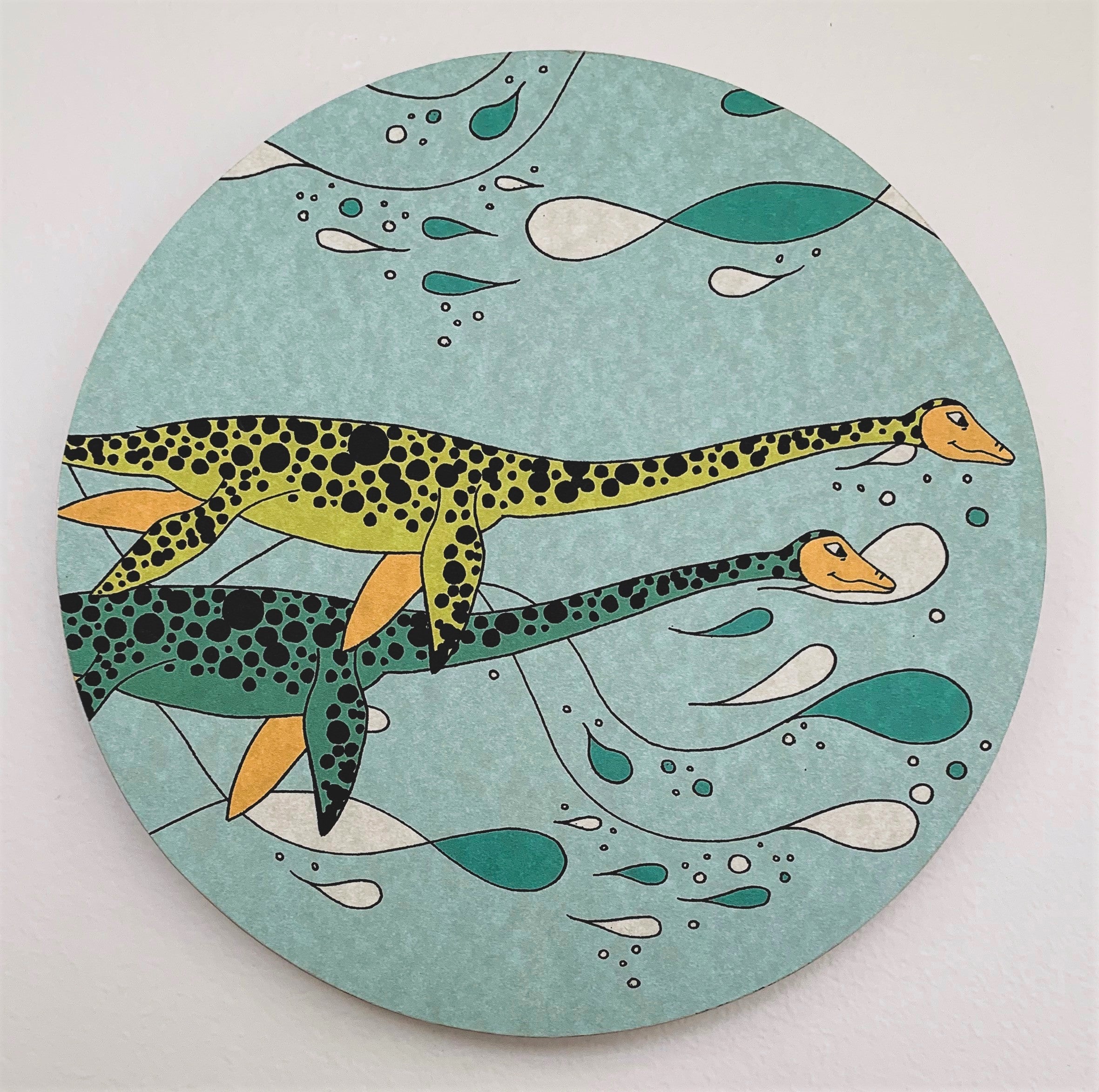 Wooden Dinosaur Plaque - In The Sea - Elasmosaurus