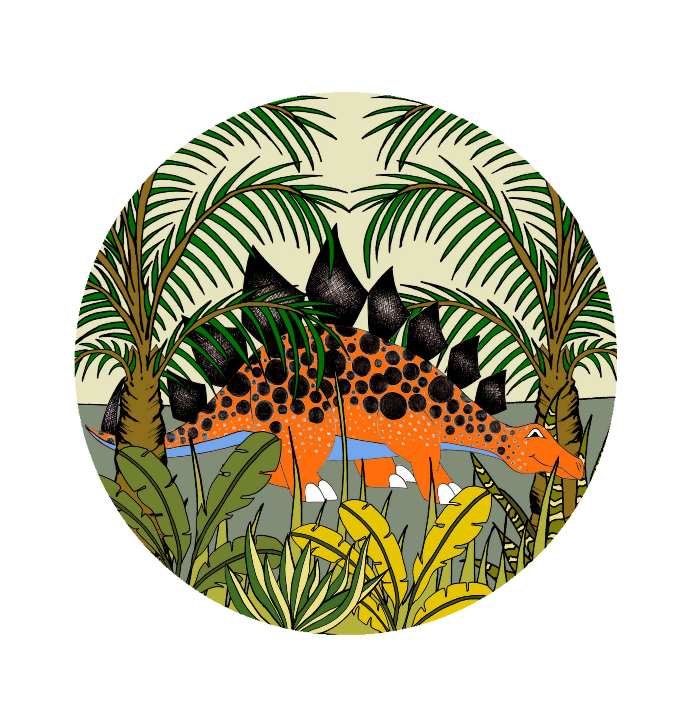 Decal Rounds - STEGOSAURUS JUNGLE