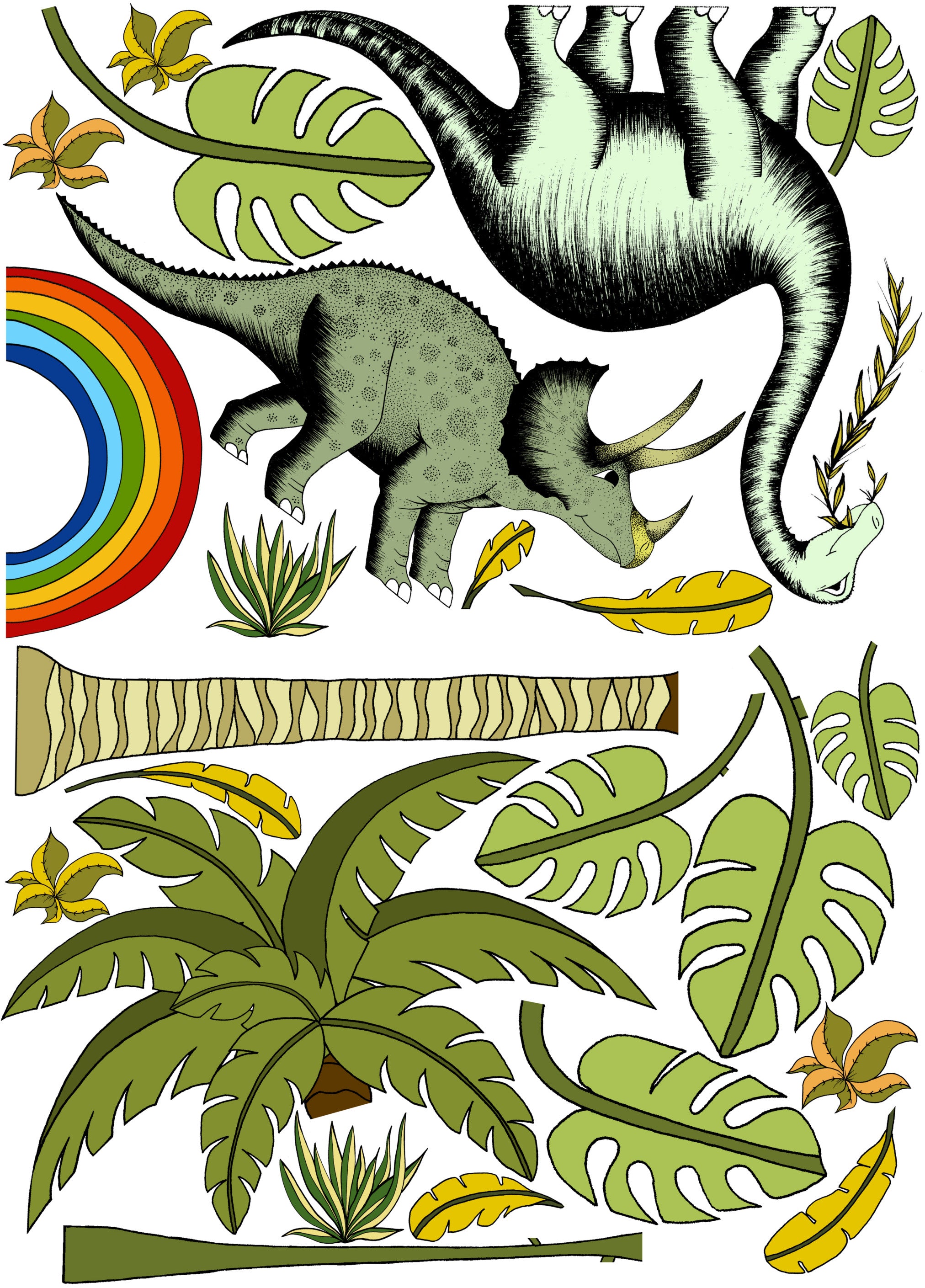Decal Jungle Dino & Palm Selection Pack