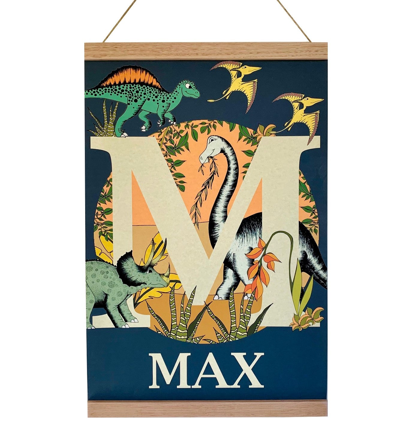 Art Hanger - Personalised Dinosaur Collage