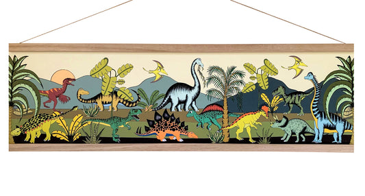 Art Hanger Large - Dinosaur Wonderland / 92cm x 28cm
