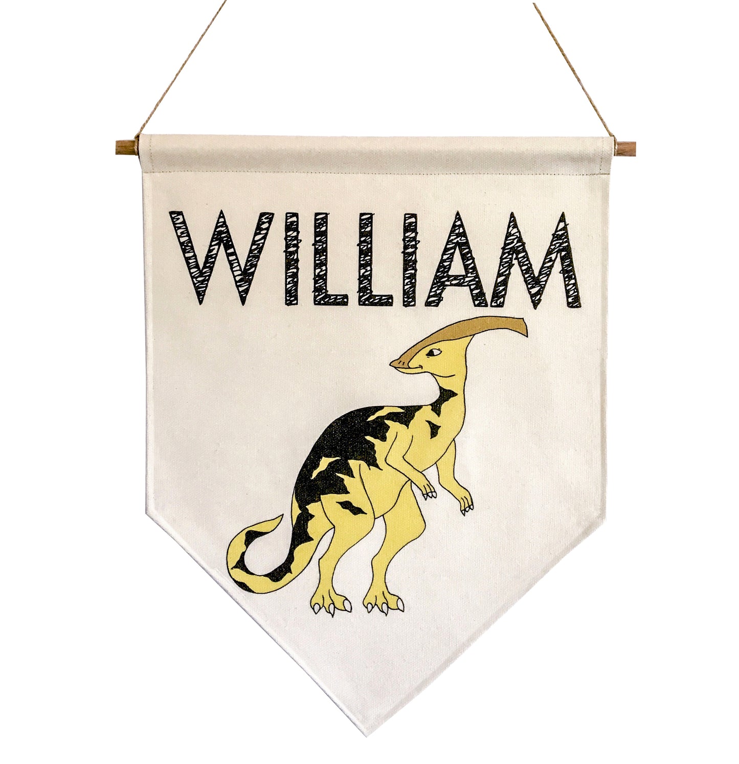 Personalised Dinosaur Name Banner - Parasaurolophus