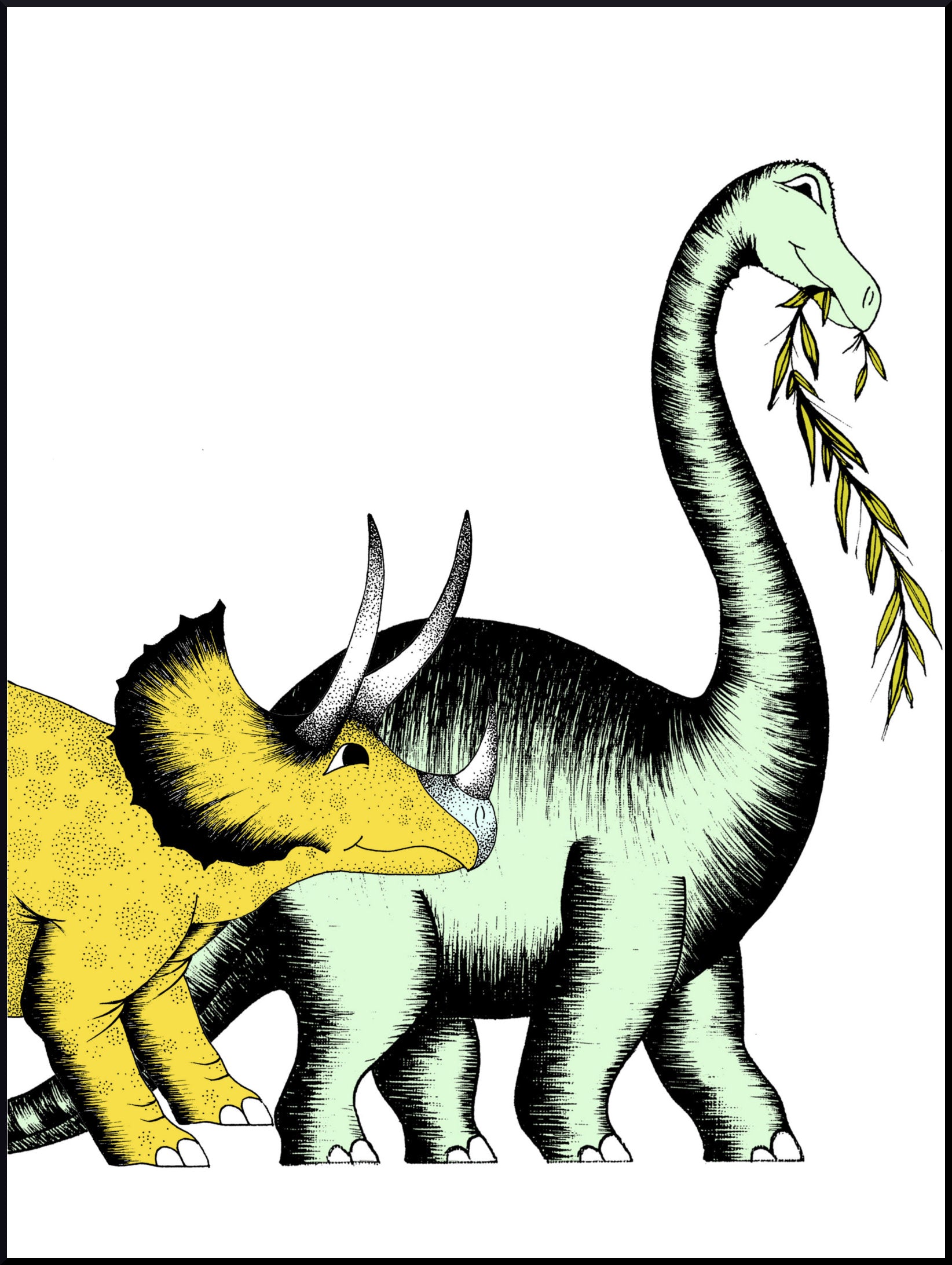 Poster - Brontosaurus & Triceratops