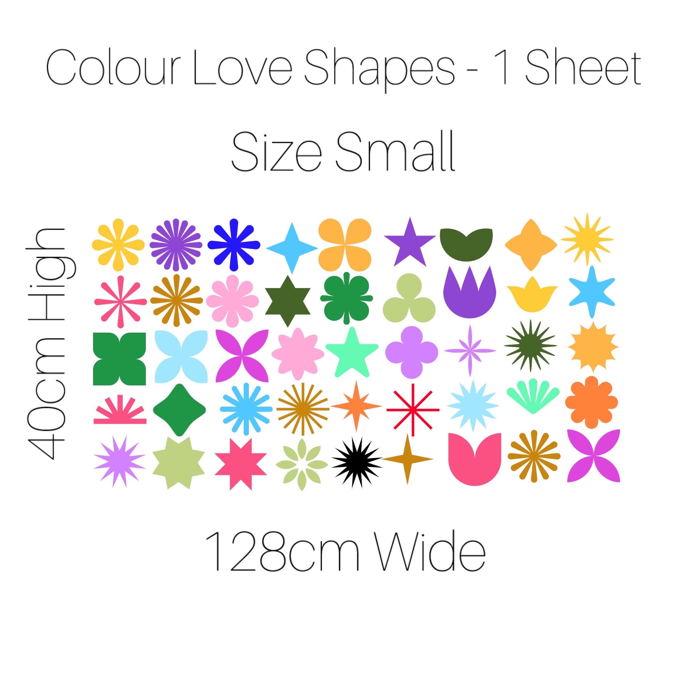 Decals - Colour Love Shapes