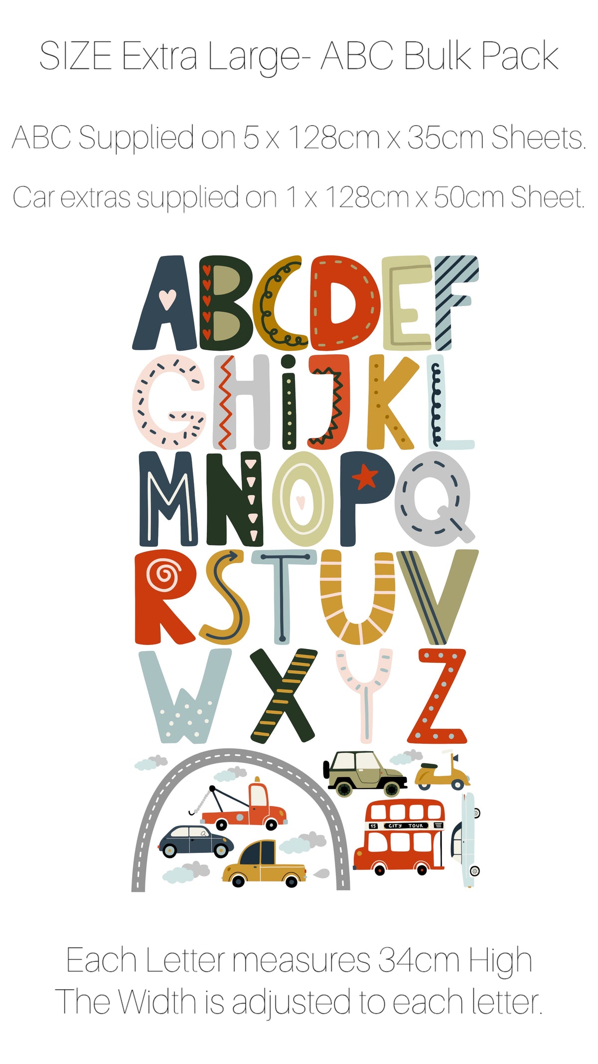 Decals ABC Bulk Pack