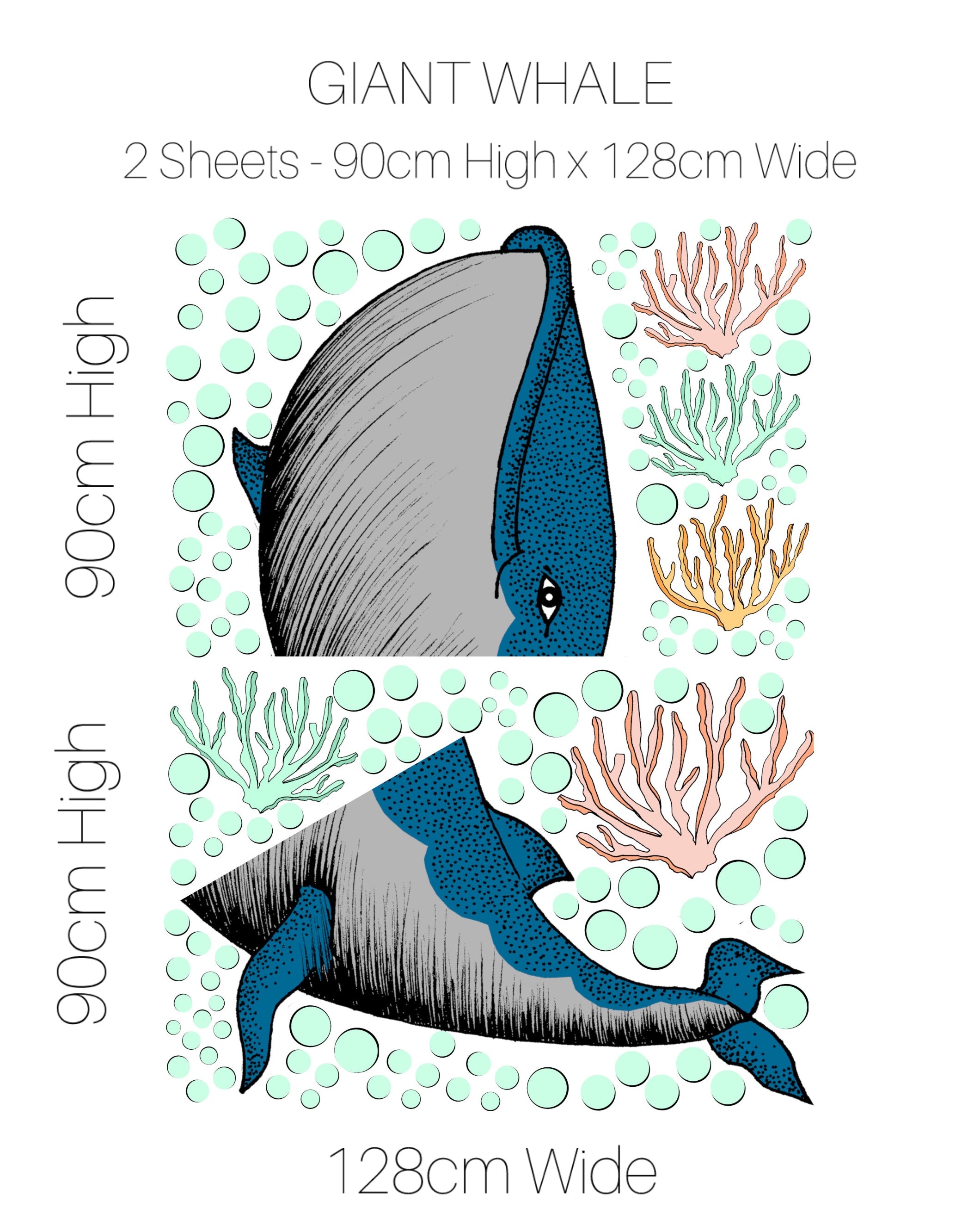 Decals Under The Sea - GIANT Whale