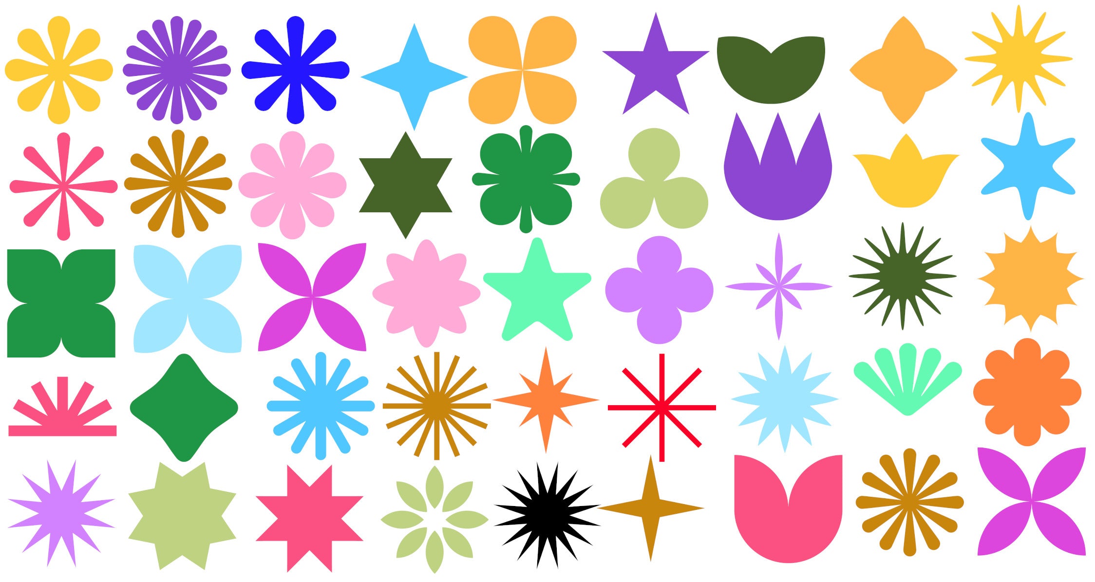Decals - Colour Love Shapes