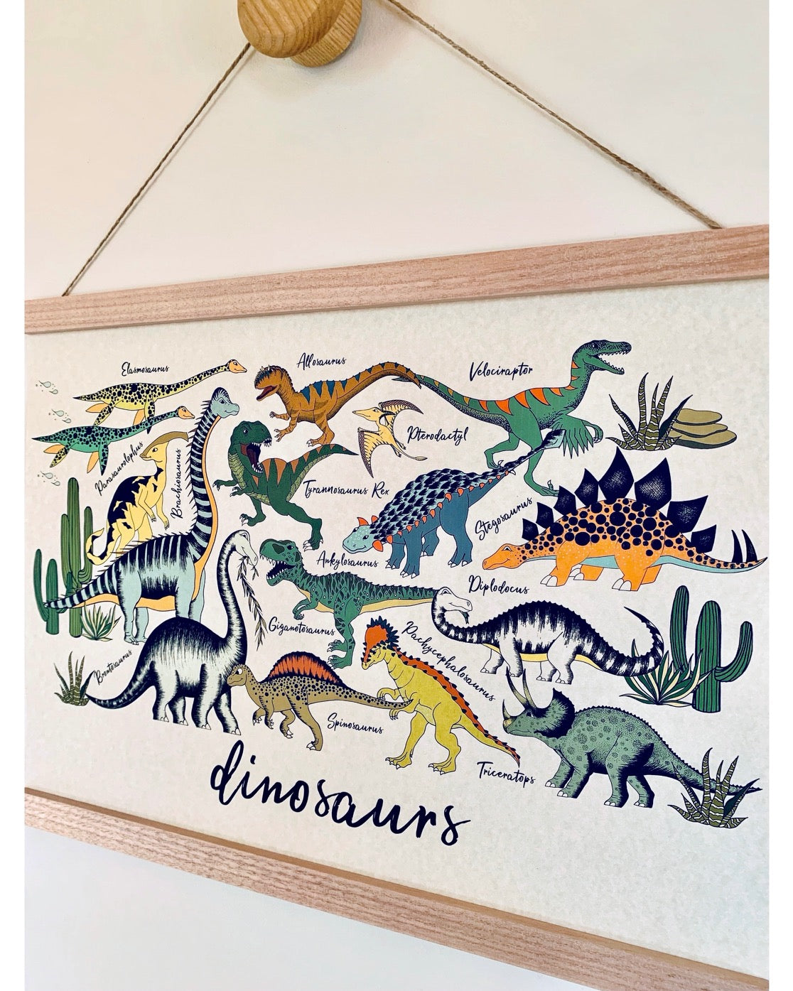 Art Hanger - Dinosaur Learn Name Chart