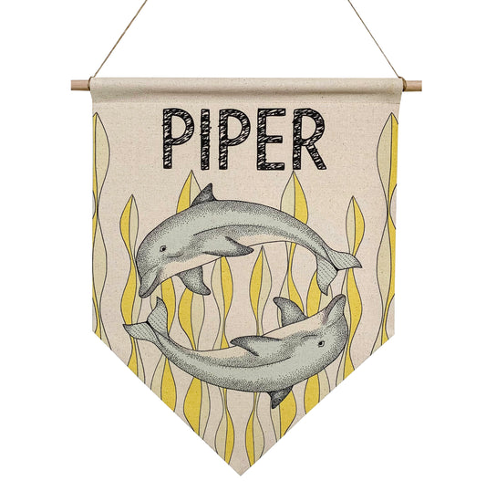 Personalised Under The Sea Name Banner - Dolphin