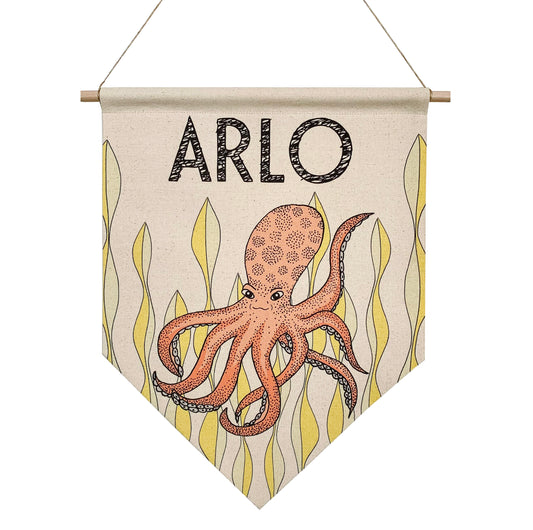 Personalised Under The Sea Name Banner - Octopus