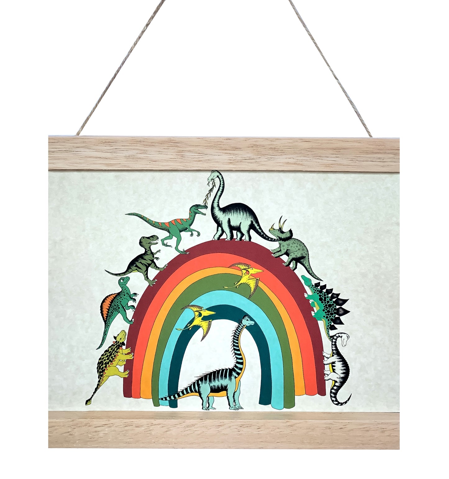 Dino Mini - Art Hanger - Rainbowsaurus