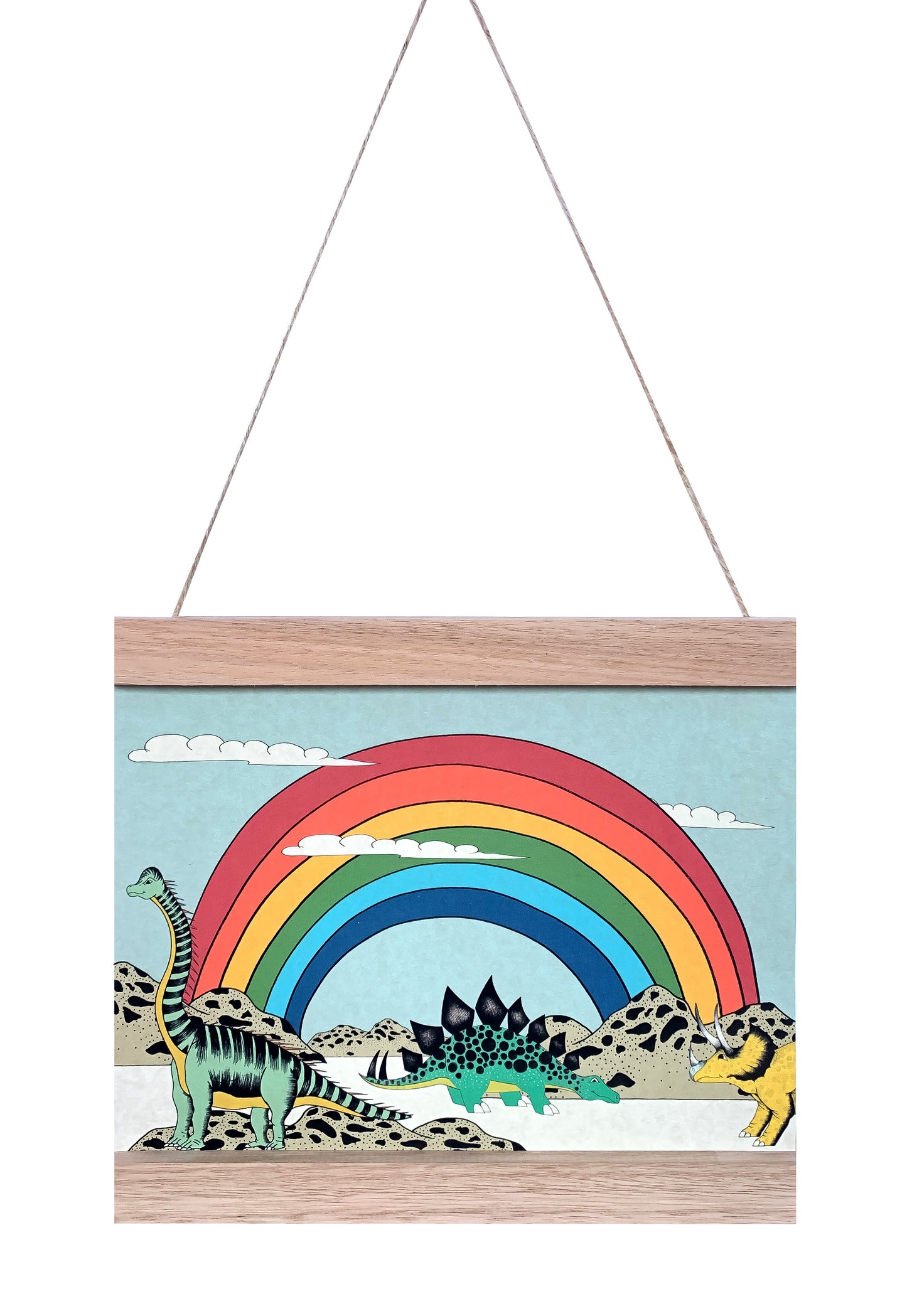 Dino Mini - Art Hanger - Rainbow Dinosaur Dreaming