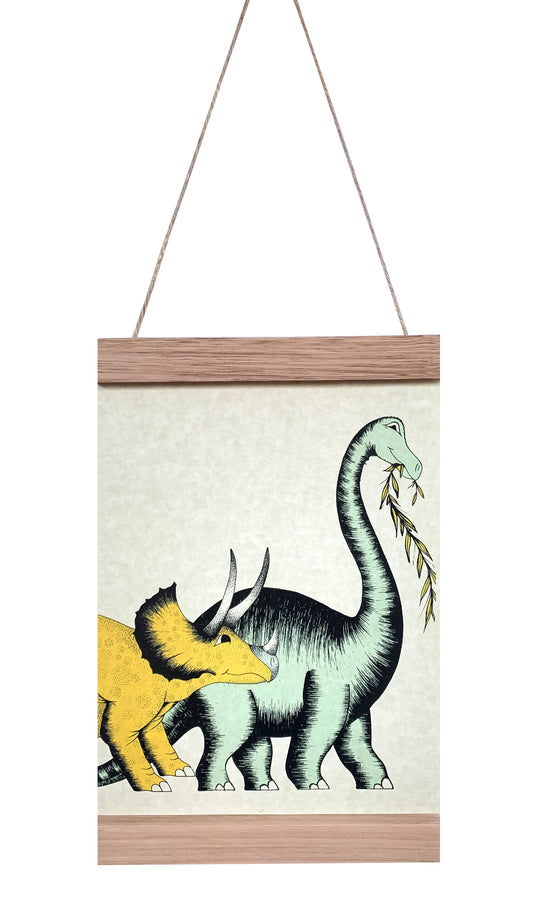 Dino Mini - Art Hanger - Brontosaurus & Triceratops