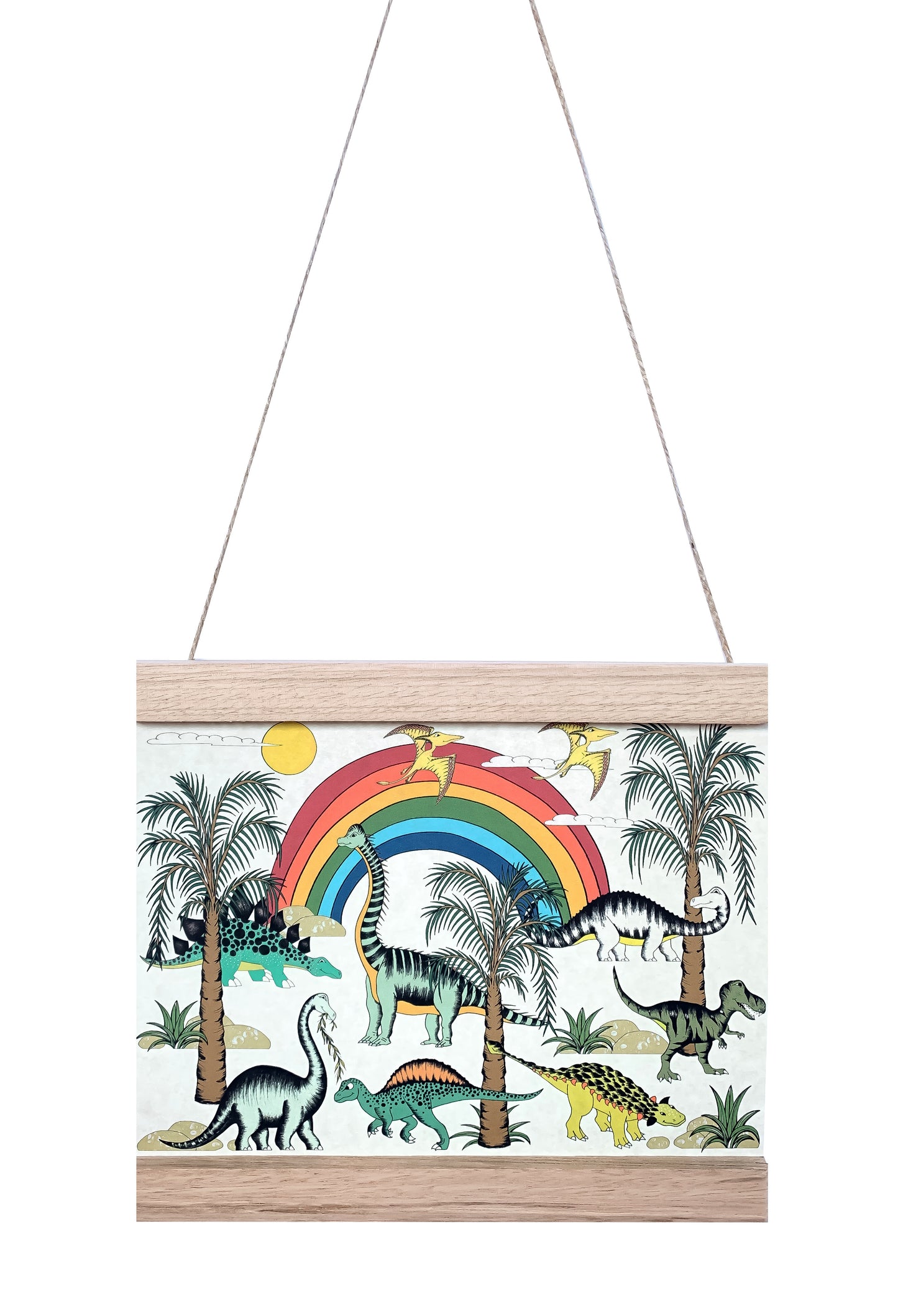 Dino Mini - Art Hanger - Jungle Rainbow Dinosaur Dreaming