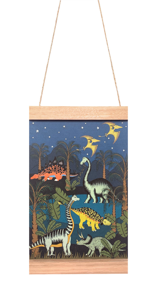 Dino Mini - Art Hanger - Dinosaur Oasis - Starry Nights