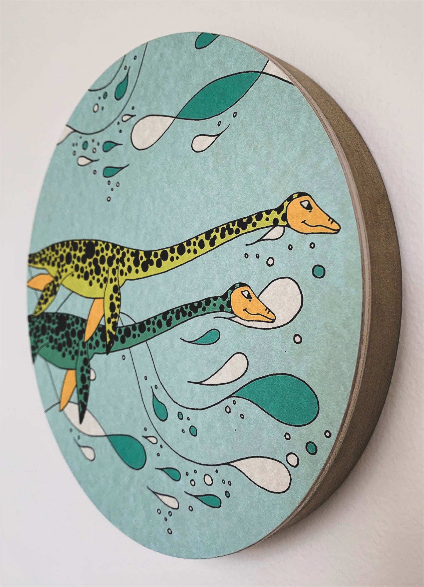 Wooden Dinosaur Plaque - In The Sea - Elasmosaurus