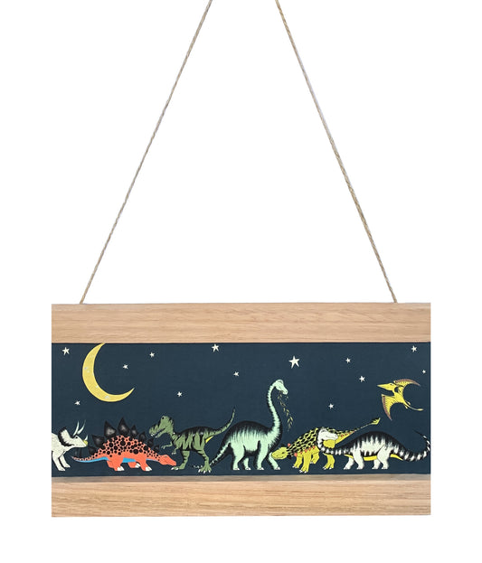 Dino Mini - Art Hanger - Dinosaur Gathering Stars & Moon