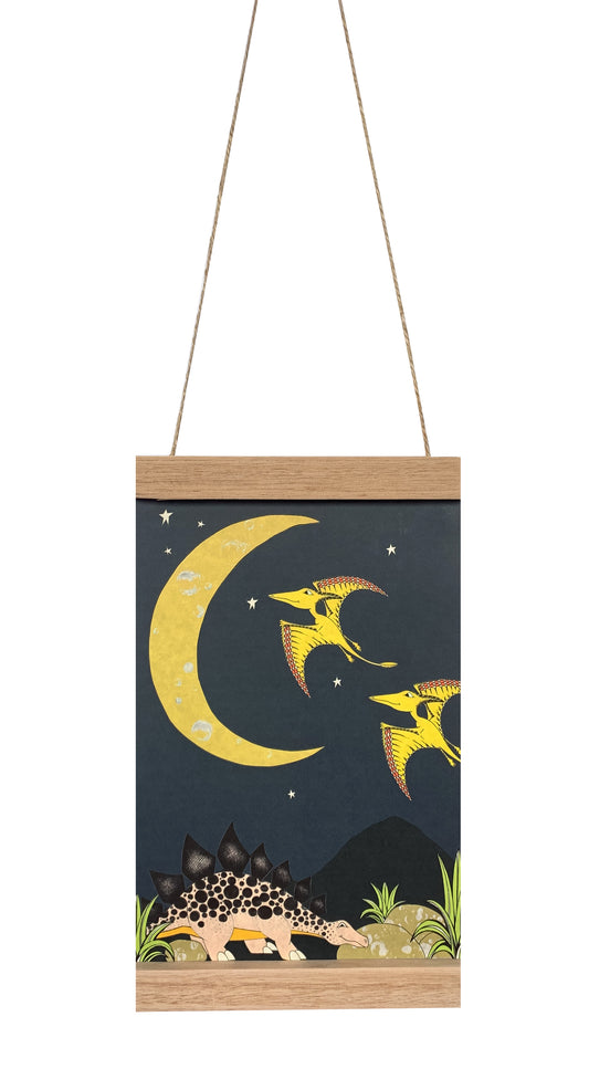 Dino Mini - Art Hanger - Stars & Moon - Stegosaurus & Pterodactyls