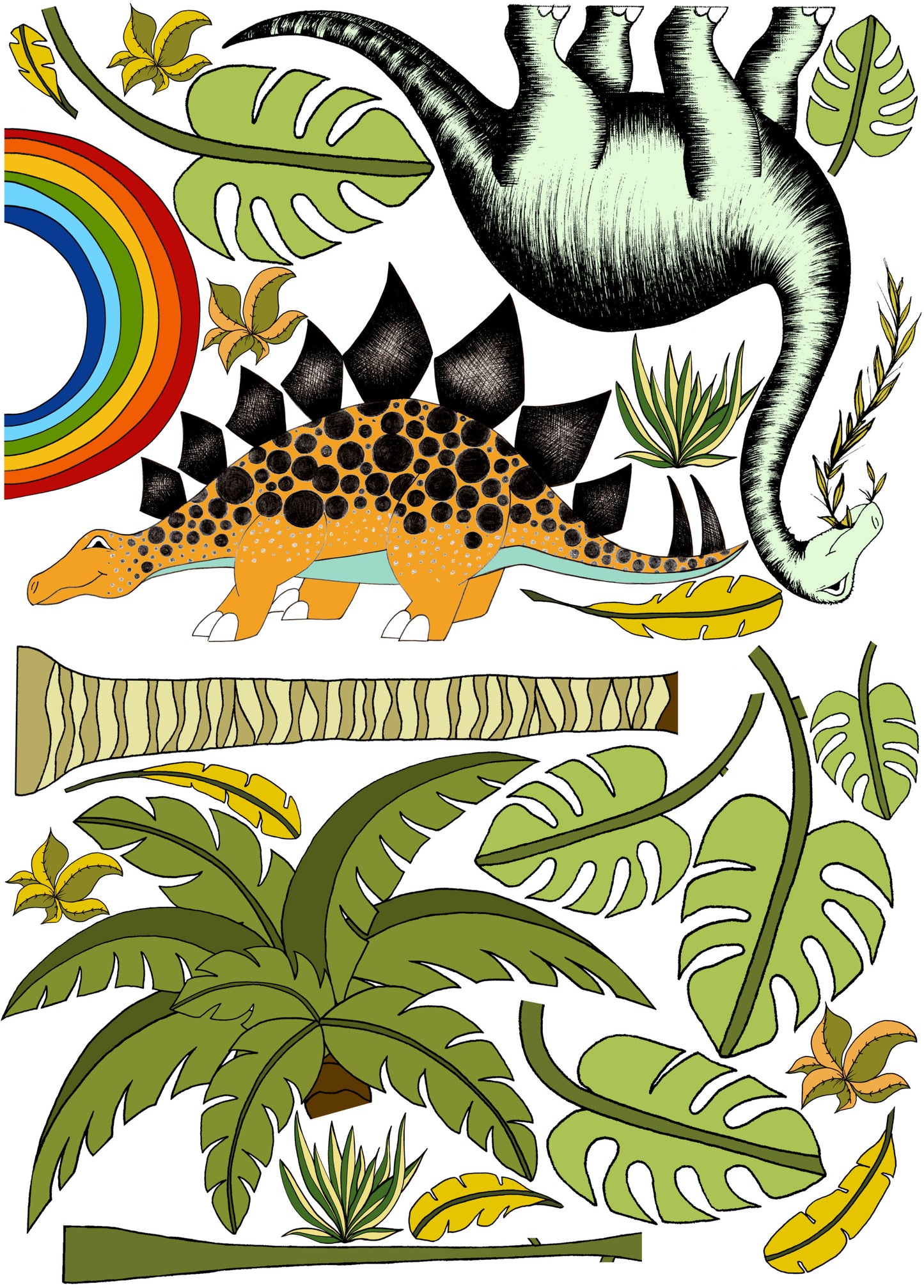 Decal Jungle Dino & Palm Selection Pack