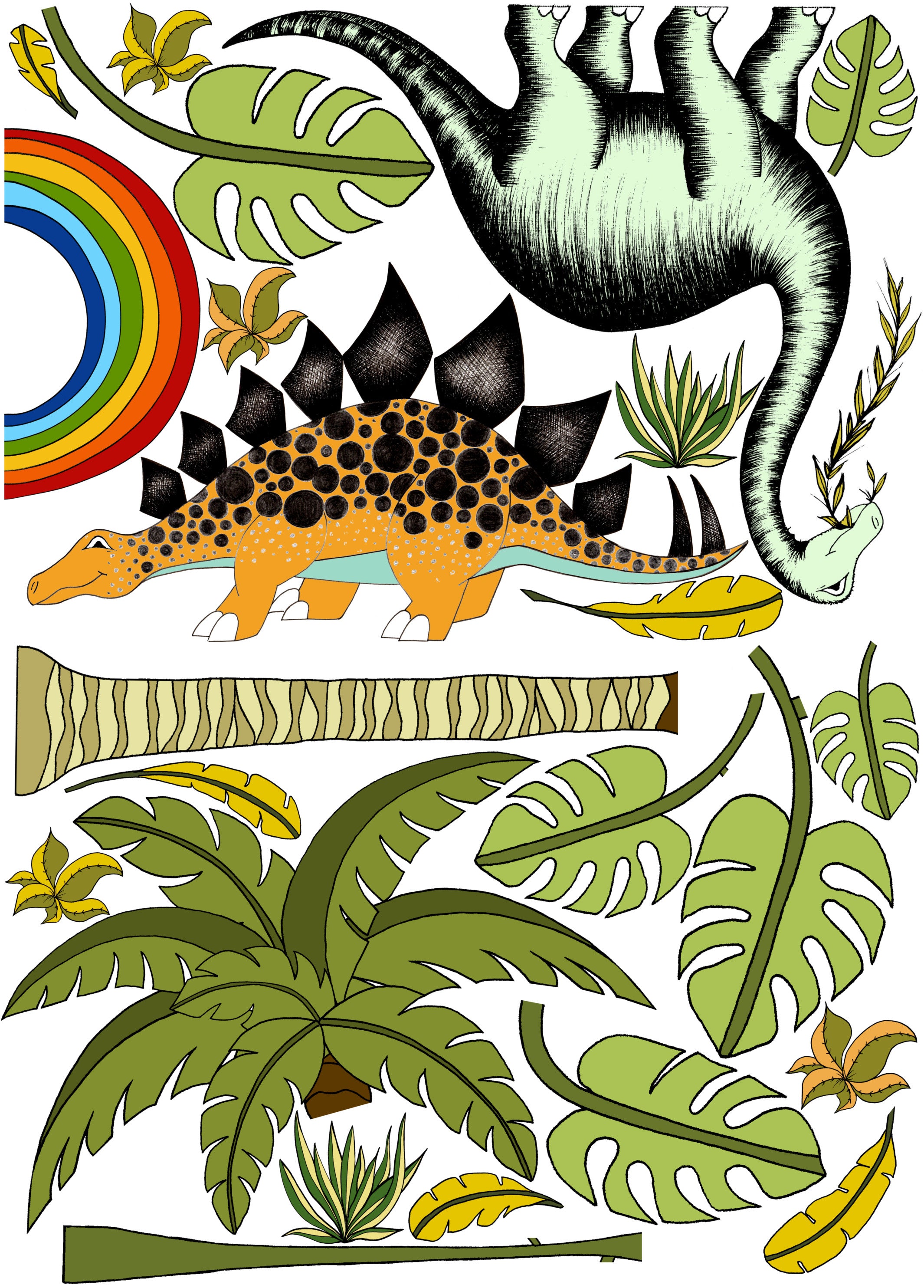 Decal Jungle Dino & Palm Selection Pack