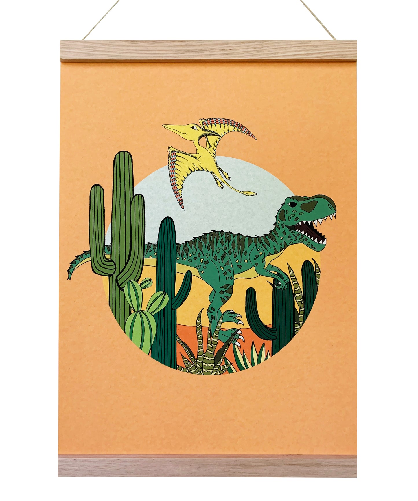 Art Hanger - Dinosaur Sunset - Giganotosaurus