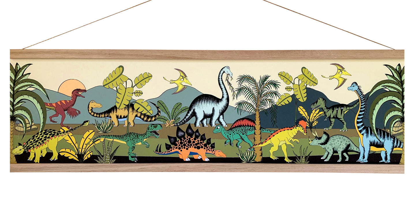Art Hanger Large - Dinosaur Wonderland / 92cm x 28cm