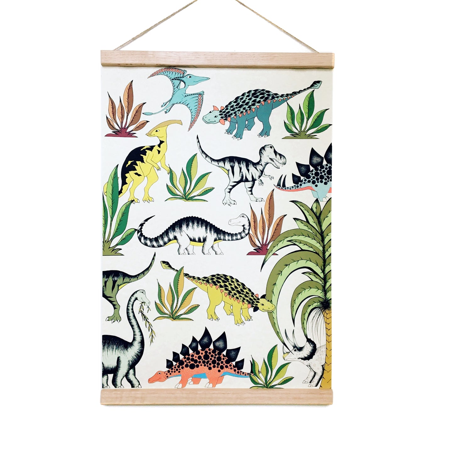 Art Hanger - In The Jungle Wandering Dinosaurs - A3+