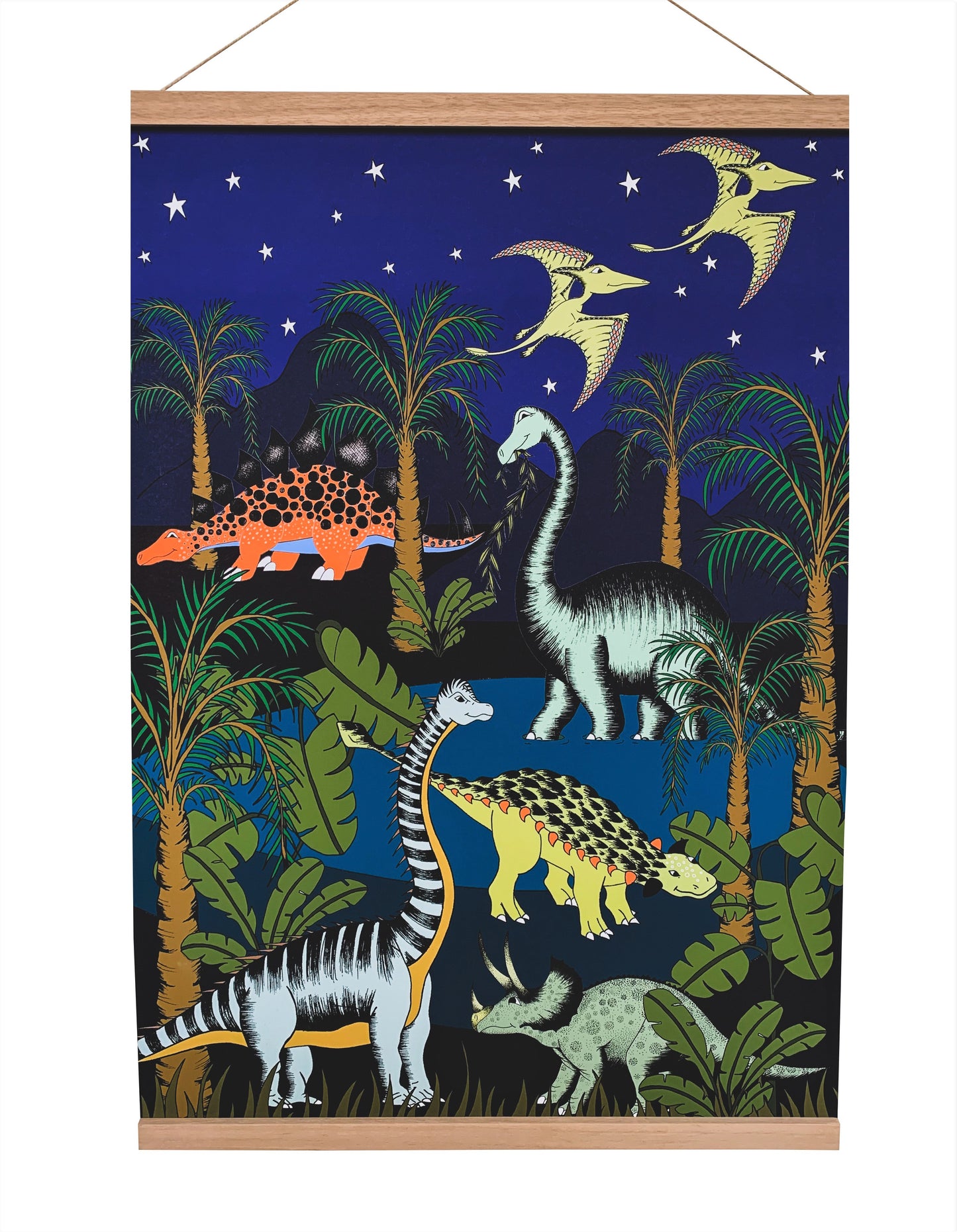 Art Hanger - Large - Dinosaur Oasis Starry Night - 50cm x 70cm