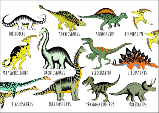 Poster - Dinosaur Name Chart