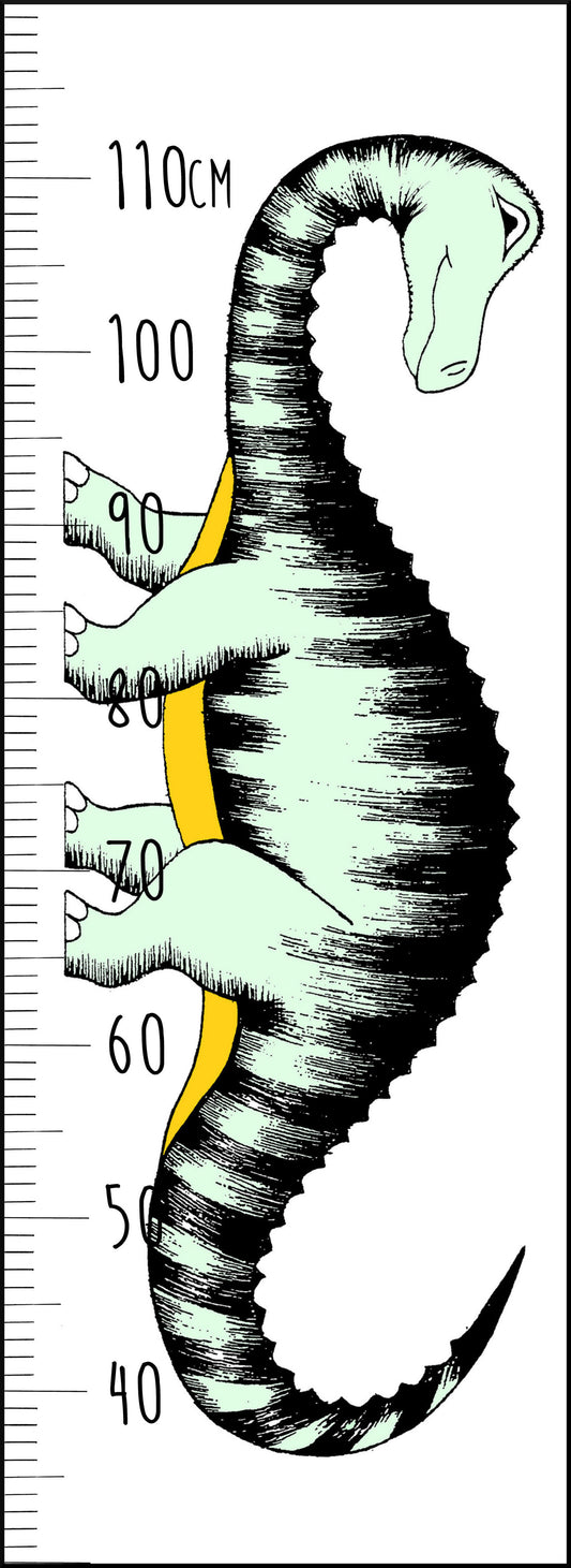 Dinosaur Growth Chart / Diplodocus / Aqua