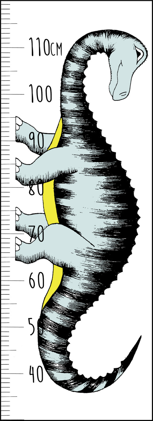 Dinosaur Growth Chart / Diplodocus / Blue